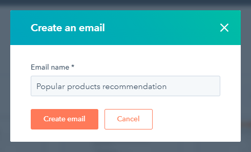 Creating the email in HubSpot