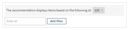 Filter for a bundle recommendation