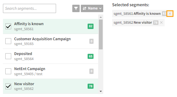 Selecting and viewing featured segments