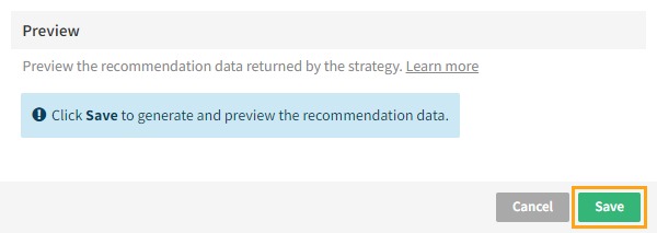Regenerating the recommendation data