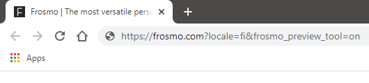 Launching Frosmo Preview using a URL parameter