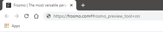 Launching Frosmo Preview using a URL parameter